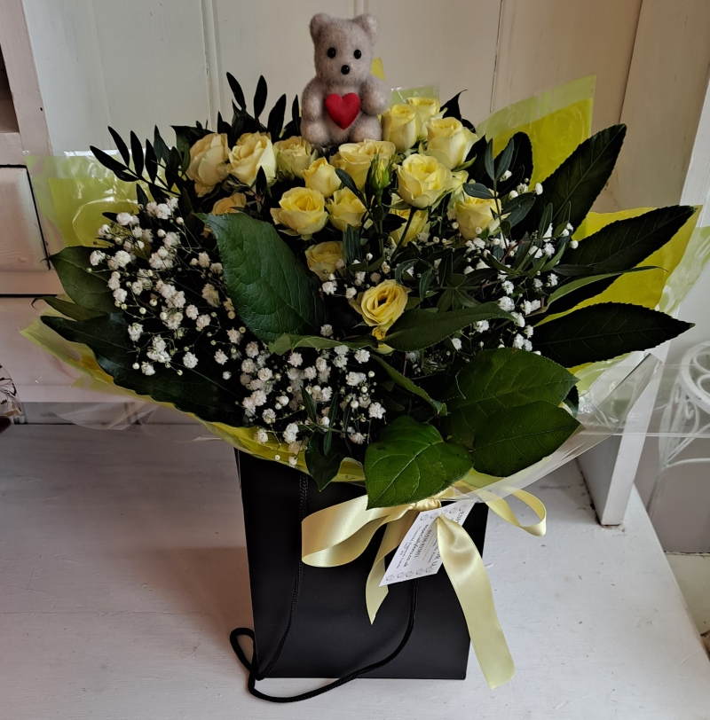 leave it to us  rose bag